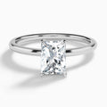 Radiant Seraphine Lab Grown Diamond Engagement Ring In 14K White Gold - Lucenjuri