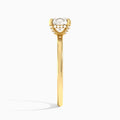 Cushion Seraphine Lab Grown Diamond Engagement Ring In 14K Yellow Gold, Side View