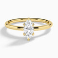 Marquise Seraphine Lab Grown Diamond Engagement Ring In 14K Yellow Gold - Lucenjuri