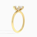 Marquise Seraphine Lab Grown Diamond Engagement Ring In 14K Yellow Gold, Angle View