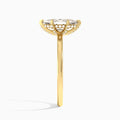Marquise Seraphine Lab Grown Diamond Engagement Ring In 14K Yellow Gold, Side View