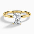 Radiant Seraphine Lab Grown Diamond Engagement Ring In 18K Yellow Gold - Lucenjuri