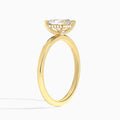 Radiant Seraphine Lab Grown Diamond Engagement Ring In 18K Yellow Gold, Angle View
