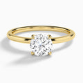 Round Seraphine Lab Grown Diamond Engagement Ring In 14K Yellow Gold - Lucenjuri
