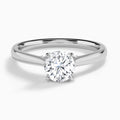Round Ophelia Lab Grown Diamond Engagement Ring In Platinum - Lucenjuri