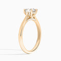 Cushion Ophelia Lab Grown Diamond Engagement Ring In 14K Rose Gold, Angle View