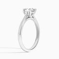 Cushion Ophelia Lab Grown Diamond Engagement Ring In 14K White Gold, Angle View