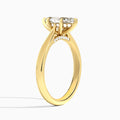 Marquise Ophelia Lab Grown Diamond Engagement Ring In 14K Yellow Gold, Angle View