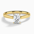 Radiant Ophelia Lab Grown Diamond Engagement Ring In 18K Yellow Gold - Lucenjuri