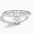 Marquise Hidden Halo Six-Prong Lab Diamond Engagement Ring In Platinum - Lucenjuri