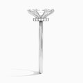 Marquise Hidden Halo Six-Prong Lab Diamond Engagement Ring In Platinum, Side View