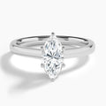 Marquise Six-Prong Hidden Halo Lab Diamond Engagement Ring In Platinum - Lucenjuri