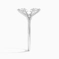 Marquise Petite Hudson Milgrain Lab Diamond Engagement Ring In Platinum, Side View
