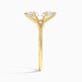 Marquise Petite Hudson Milgrain Lab Diamond Engagement Ring In 18K Yellow Gold, Side View