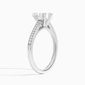 Heart Luxe Hudson Lab Grown Diamond Engagement Ring In Platinum, Angle View