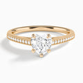 Heart Luxe Hudson Lab Grown Diamond Engagement Ring In 14K Rose Gold - Lucenjuri