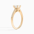 Heart Luxe Hudson Lab Grown Diamond Engagement Ring In 14K Rose Gold, Angle View