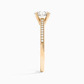 Oval Luxe Hudson Lab Grown Diamond Engagement Ring In 14K Rose Gold, Side View