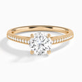 Round Luxe Hudson Lab Grown Diamond Engagement Ring In 14K Rose Gold - Lucenjuri