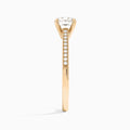 Round Luxe Hudson Lab Grown Diamond Engagement Ring In 14K Rose Gold, Side View