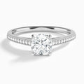 Cushion Luxe Hudson Lab Grown Diamond Engagement Ring In 14K White Gold - Lucenjuri