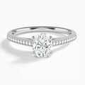 Oval Luxe Hudson Lab Grown Diamond Engagement Ring In 18K White Gold - Lucenjuri