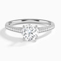 Round Luxe Hudson Lab Grown Diamond Engagement Ring In 14K White Gold - Lucenjuri