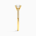 Oval Luxe Hudson Lab Grown Diamond Engagement Ring In 18K Yellow Gold, Side View