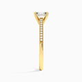 Radiant Luxe Hudson Lab Grown Diamond Engagement Ring In 18K Yellow Gold, Side View