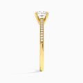Round Luxe Hudson Lab Grown Diamond Engagement Ring In 14K Yellow Gold, Side View