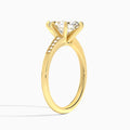 Marquise Starla Milgrain Lab Diamond Engagement Ring In 14K Yellow Gold, Angle View