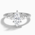 Marquise Celestia Lab Grown Diamond Engagement Ring In Platinum - Lucenjuri