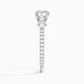 Round Celestia Lab Grown Diamond Engagement Ring In Platinum, Side View