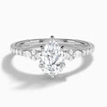 Pear Celestia Lab Grown Diamond Engagement Ring In 14K White Gold - Lucenjuri
