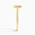 Radiant Eos Bezel Lab Diamond Engagement Ring In 18K Yellow Gold, Side View