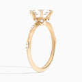 Marquise Aurora Lab Grown Diamond Engagement Ring In 14K Rose Gold, Angle View