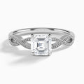 Asscher Infinito Lab Grown Diamond Engagement Ring In Platinum - Lucenjuri