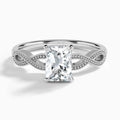Radiant Infinito Lab Grown Diamond Engagement Ring In 14K White Gold - Lucenjuri