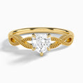 Heart Infinito Lab Grown Diamond Engagement Ring In 14K Yellow Gold - Lucenjuri