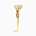Heart Infinito Lab Grown Diamond Engagement Ring In 14K Yellow Gold, Side View