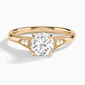 Round Yvette Lab Grown Diamond Engagement Ring In 14K Rose Gold - Lucenjuri