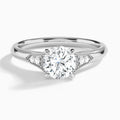 Round Yvette Lab Grown Diamond Engagement Ring In 14K White Gold - Lucenjuri