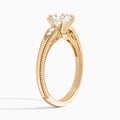 Cushion Wynter Lab Grown Diamond Engagement Ring In 14K Rose Gold, Angle View