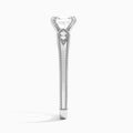 Asscher Wynter Lab Grown Diamond Engagement Ring In 18K White Gold, Side View
