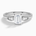 Emerald Wynter Lab Grown Diamond Engagement Ring In 14K White Gold - Lucenjuri