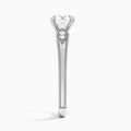 Round Wynter Lab Grown Diamond Engagement Ring In 18K White Gold, Side View