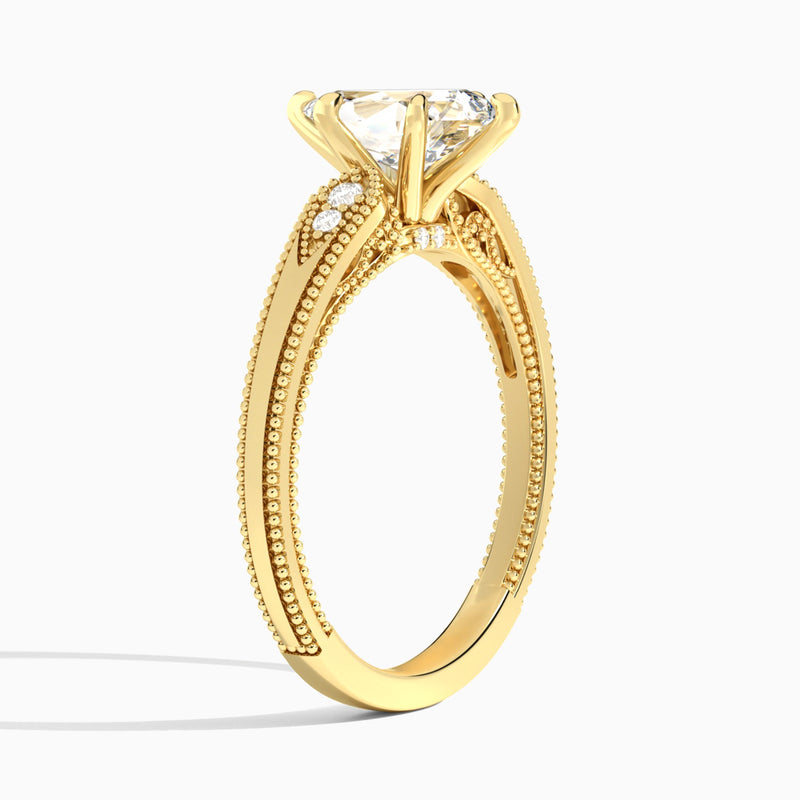 Pear Wynter Lab Grown Diamond Engagement Ring In 14K Yellow Gold, Angle View