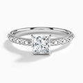 Princess Elara Lab Grown Diamond Engagement Ring In 18K White Gold - Lucenjuri