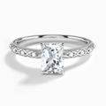 Radiant Elara Lab Grown Diamond Engagement Ring In 18K White Gold - Lucenjuri