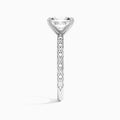 Radiant Elara Lab Grown Diamond Engagement Ring In 18K White Gold, Side View